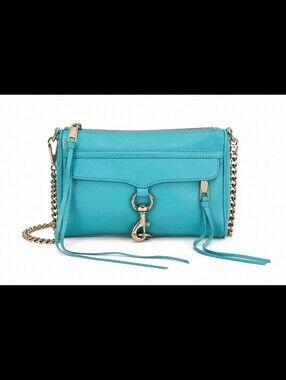 Rebecca Minkoff Aqua Teal Mini Mac Crossbody Bag